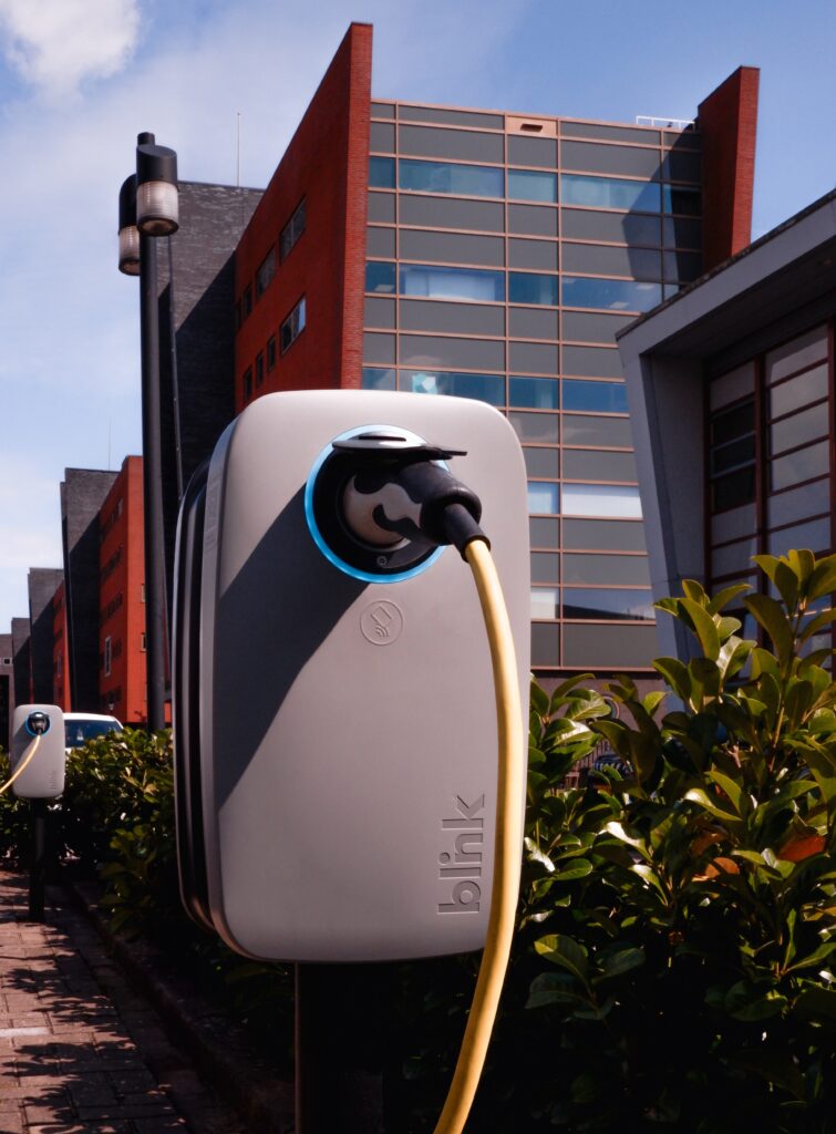 Blink Charging EQ 200 EV Charger at the Blink office. Photo taken by Interim Marketing Manager Neneh Reza Verburg